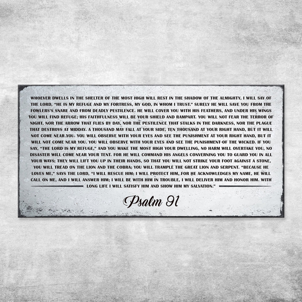 Psalm 91: 'Whoever Dwells in the Shelter of the Most High' Sign - Inspirational Christian Wall Art , Religious Decor