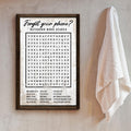Bathroom Word Search Sign