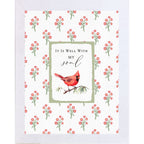 It Is Well With My Soul Cardinal Wall Art | Christian Floral Framed Decor | Red Bird Faith Print | SB176