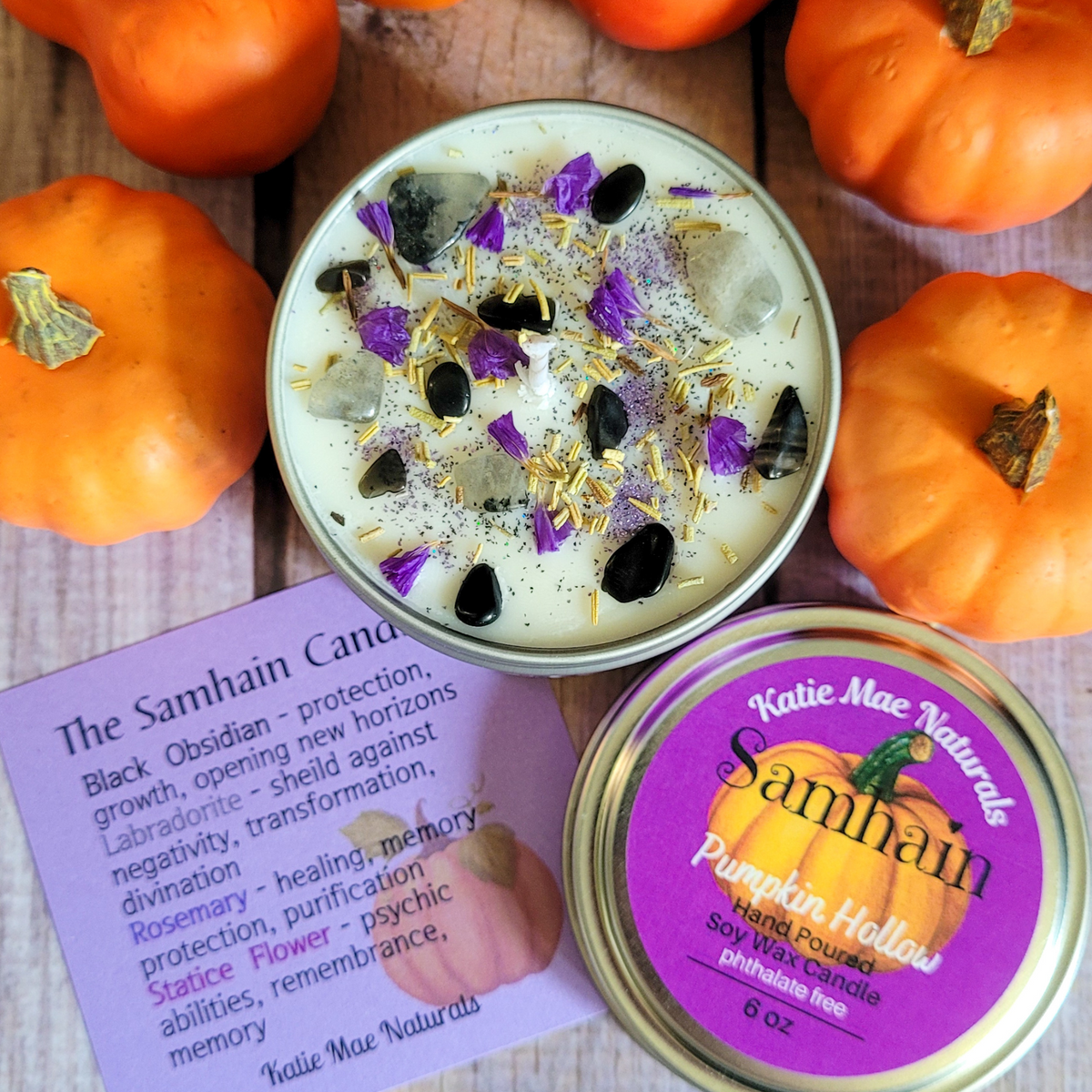 Samhain Ritual Candle – Pumpkin Spice Soy Candle for Protection, Reflection & Autumn Rituals — product photo 5