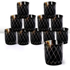 Whiskey Shot Cups Set Crisscross Pattern Real Ox Horn 6.5 oz, Pack 4, 8 & 12
