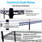 6 Tier Heavy Duty Metal Shelf Wire Shelving Unit