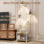 62" Tall Indoor Plant Stand with Grow Lights - 8 Tiered Shelf