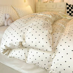 Polka Dot Satin Duvet Cover Set