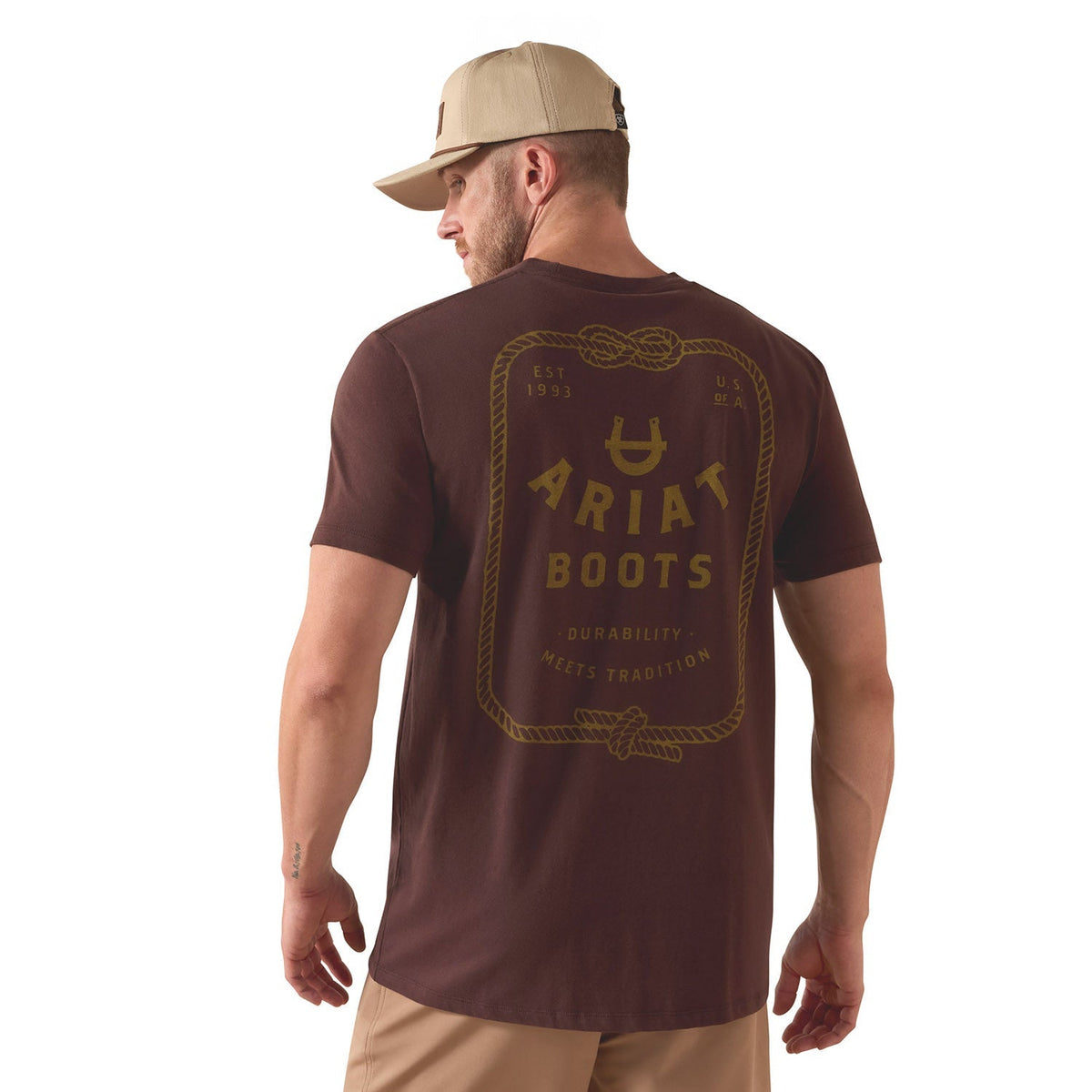 Ariat Mens Short Sleeve Shirt, Ropes & Boots Western Graphic Tee — product image