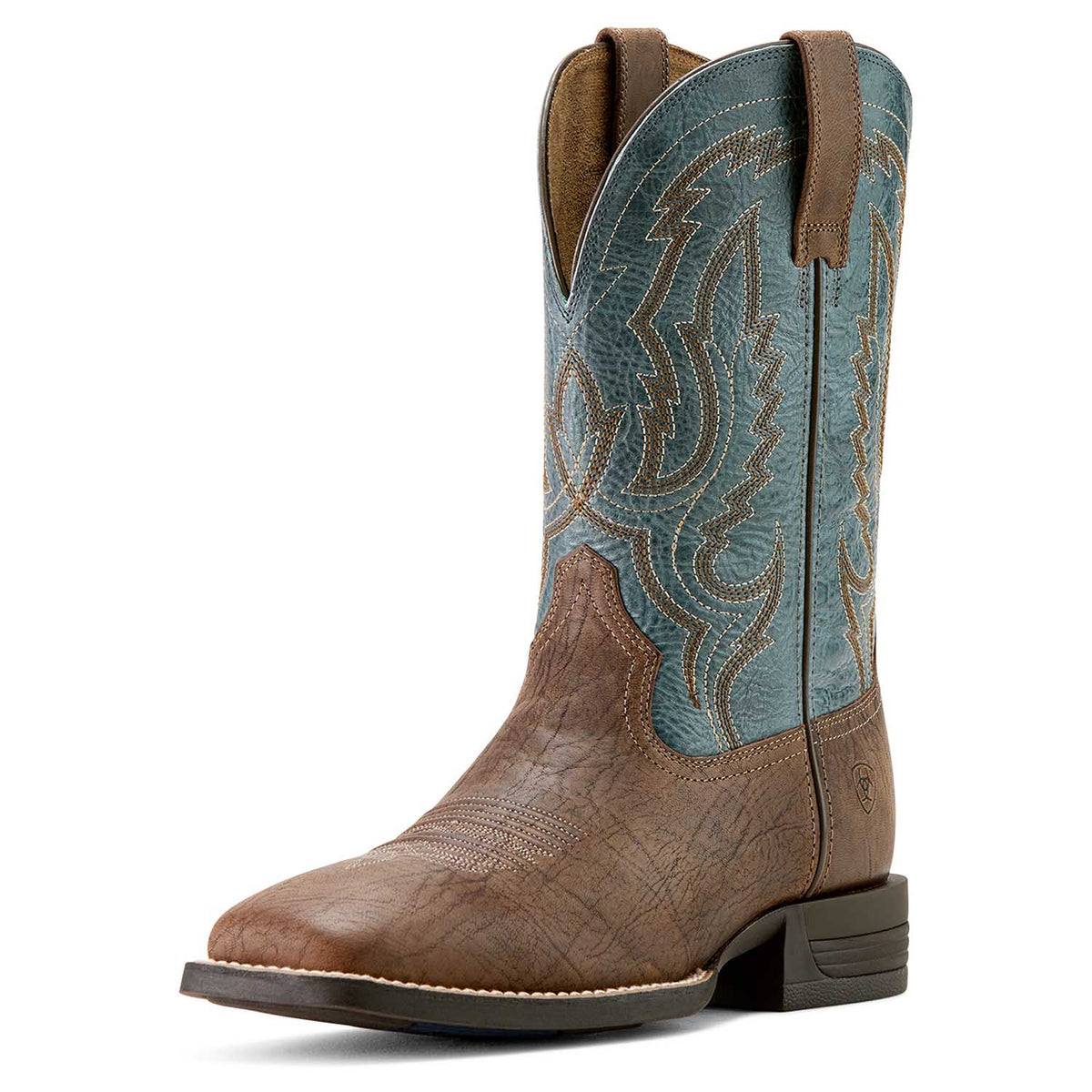 Ariat Steadfast Men's Leather Cowboy Work Boots – Wide Square Toe