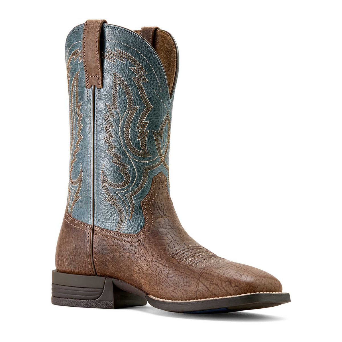Ariat Steadfast Men's Leather Cowboy Work Boots – Wide Square Toe