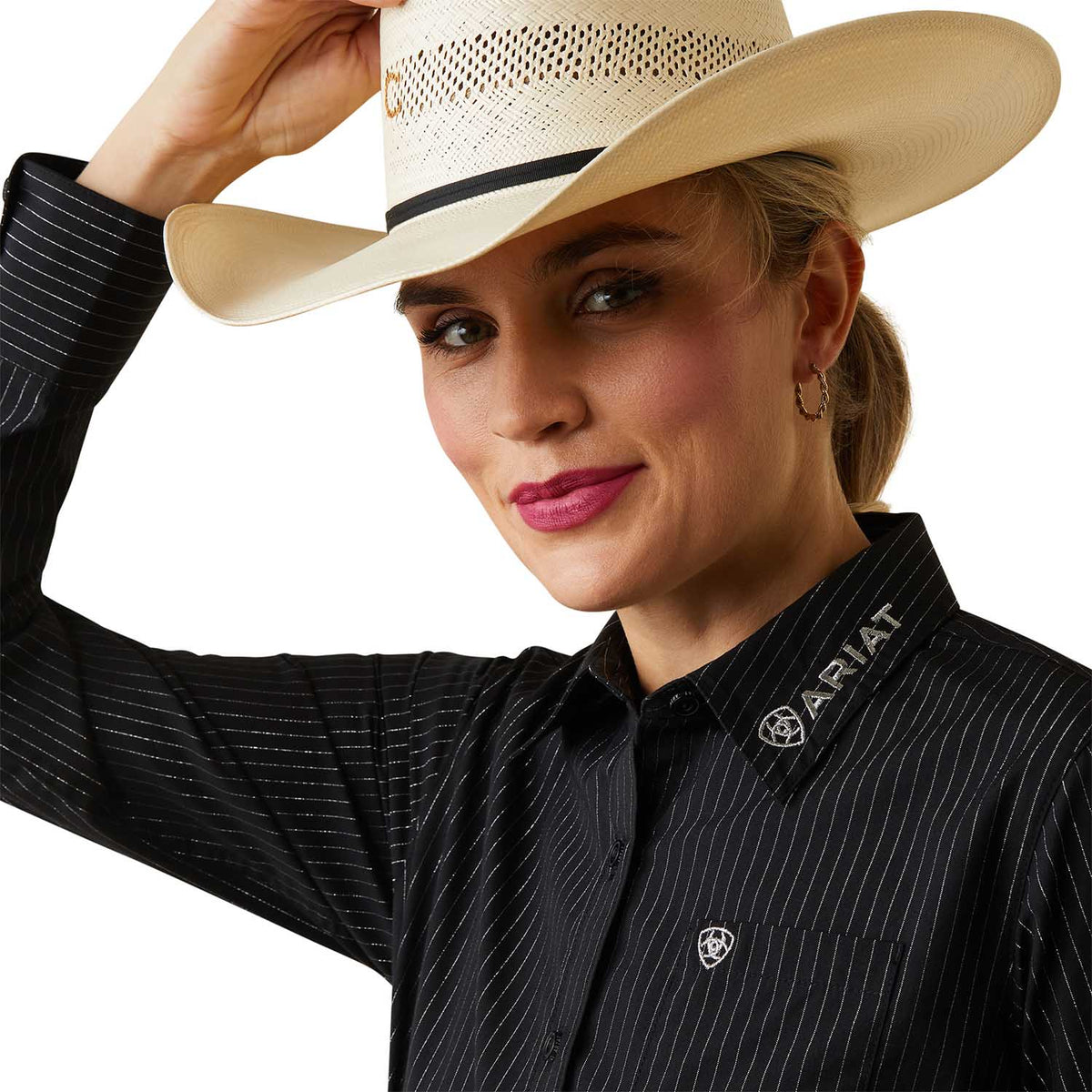Ariat Women’s Team Kirby Wrinkle-Resistant Stretch Western Performance Shirt