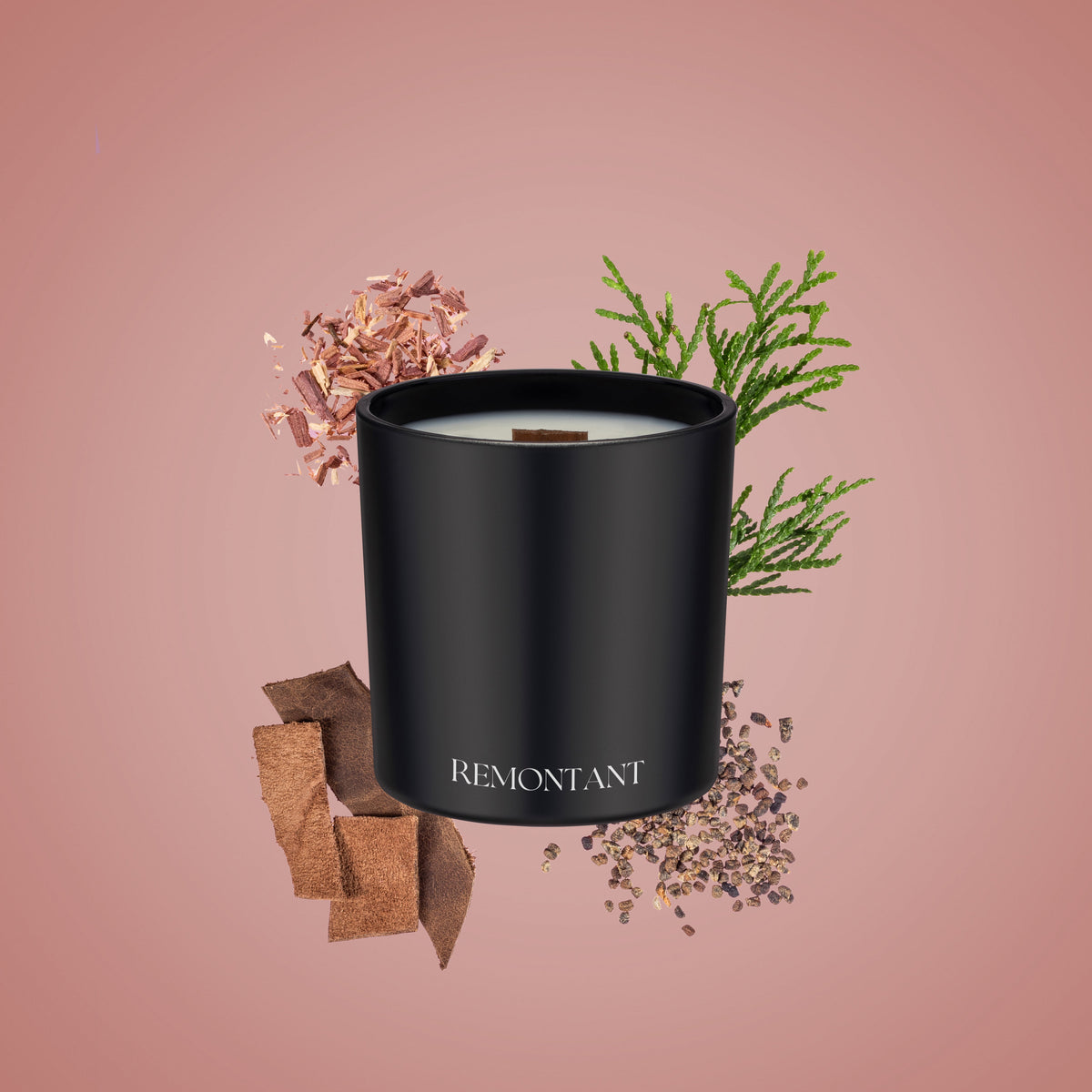 Dark Academia Candle | Cardamom ~ Leather ~ Cedar | Wood Wick Candle — product photo 5