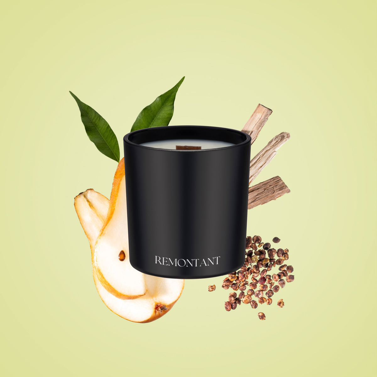 Anjou Pear Candle | Pear ~ Sumac ~ Guaiacwood | Wood Wick Candle — product photo 4