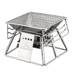 Portable Stainless Steel BBQ Grill Non-stick Surface Folding Barbecue Grill Outdoor Camping Picnic Tool