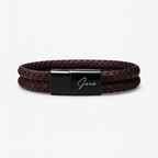 Men's Genuine Leather Double Strap Dublin Bracelet