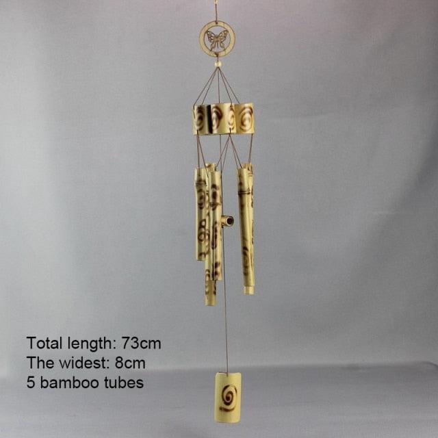 Bamboo Wind Chimes Pendant Balcony Outdoor Yard Garden Home Handmade C ...
