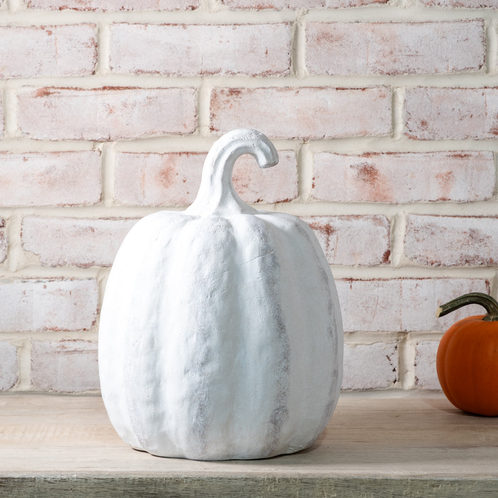White Terracotta Pumpkins | 2 Sizes