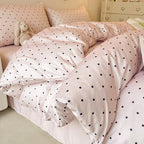 Polka Dot Satin Duvet Cover Set