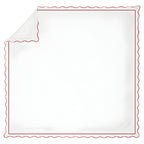 400TC Cotton Scallop Embroidery & Border Sateen Solid Duvet Cover Set
