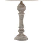 Farmhouse Poly Table Lamp Set with Spindle Base - Gray or White