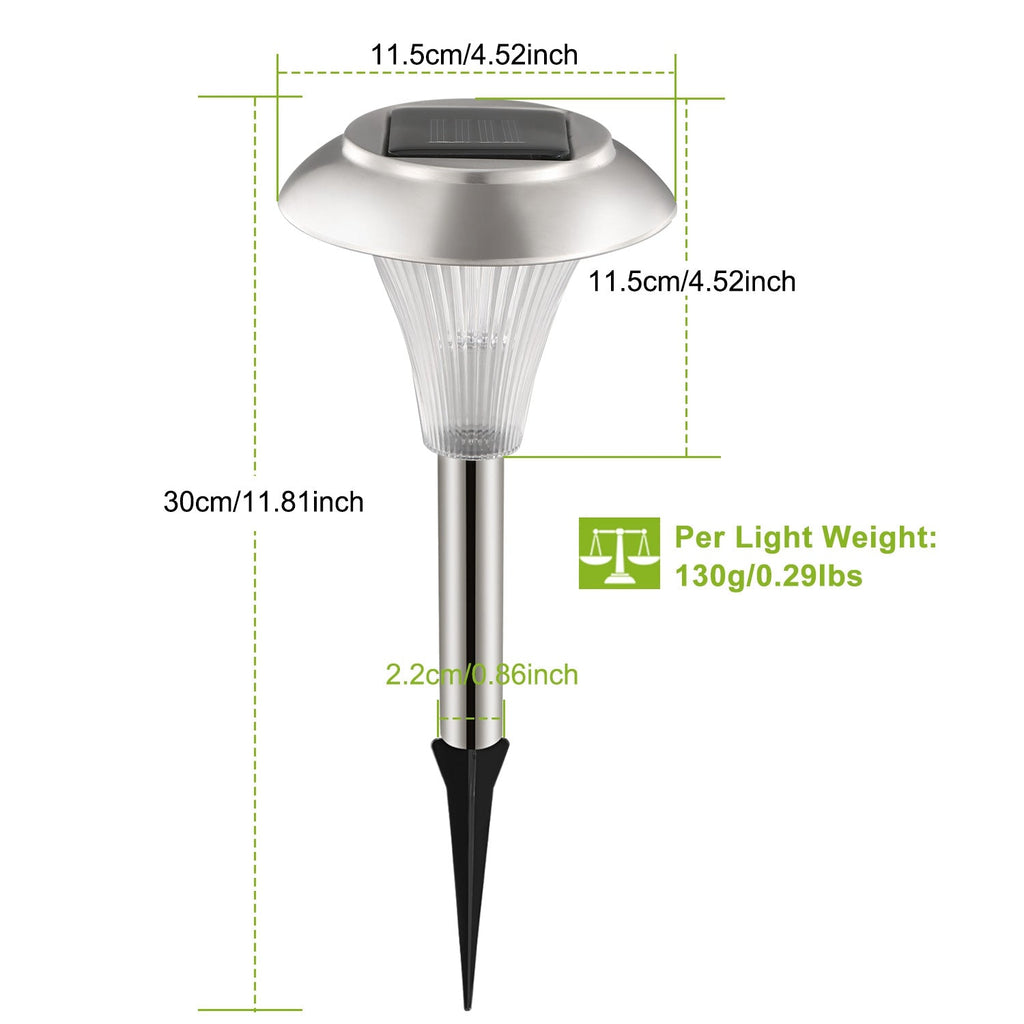8Pcs Solar Garden Lights Outdoor IP44 Waterproof Solar Pathway Lights Color Changing Landscape Lamps 10Hrs Lawn Lighting for Yard Driveway Walkway