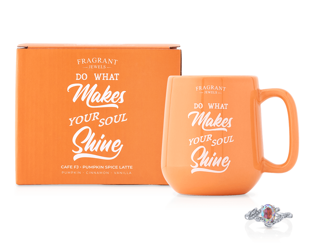 Cafe FJ: Pumpkin Spice Latte - Makes Your Soul Shine - Jewel Candle — product photo 1