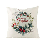 Christmas Cover Cushion For Home Decor Pillowcase Santa Claus Christmas Throw Pillow Covers Waterproof Outdoor Pillow Covers Cotton Linen Christmas Pillow Covers Linen Print Merry Christmas Navidad 2022 New Year Gift 45x45CM