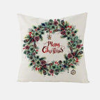 Christmas Cover Cushion For Home Decor Pillowcase Santa Claus Christmas Throw Pillow Covers Waterproof Outdoor Pillow Covers Cotton Linen Christmas Pillow Covers Linen Print Merry Christmas Navidad 2022 New Year Gift 45x45CM