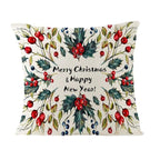 Christmas Cover Cushion For Home Decor Pillowcase Santa Claus Christmas Throw Pillow Covers Waterproof Outdoor Pillow Covers Cotton Linen Christmas Pillow Covers Linen Print Merry Christmas Navidad 2022 New Year Gift 45x45CM