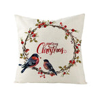 Christmas Cover Cushion For Home Decor Pillowcase Santa Claus Christmas Throw Pillow Covers Waterproof Outdoor Pillow Covers Cotton Linen Christmas Pillow Covers Linen Print Merry Christmas Navidad 2022 New Year Gift 45x45CM