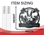 Custom Metal Spring Calf Wall Art | Indoor Outdoor | Up to 46" | Over 20 Color Options