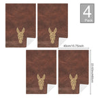 Baha Ranch Tooled Donkey Set of 4 Kitchen Dish Towels Made in America