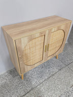 Buffet Cabinet with Storage with Modern Farmhouse Design - Black