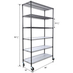 6 Tier Heavy Duty Metal Shelf Wire Shelving Unit