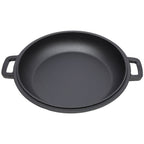 2 in 1 Pre-Seasoned Cast Iron Dutch Oven With Dual Handles, Outdoor Camping Deep Pot for Camping Fireplace Cooking BBQ Baking Campfire, 5 Quart.With 2pcs Silicone Handel Covers.