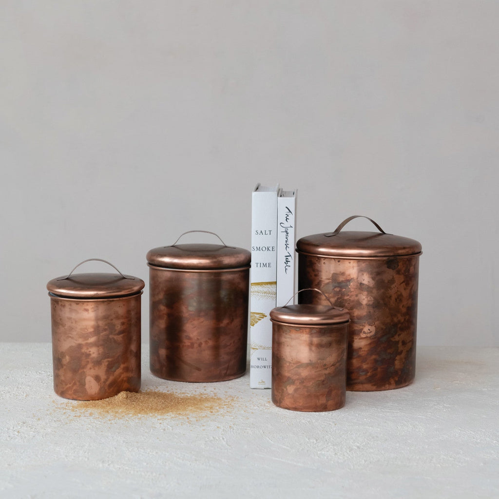 Set of 4 Stainless Steel Canister Set