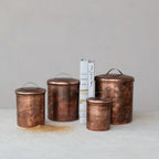 Set of 4 Stainless Steel Canister Set