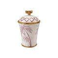 Hand-Painted Canister w/ Hand-painted Palm Trees