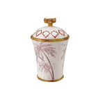 Hand-Painted Canister w/ Hand-painted Palm Trees