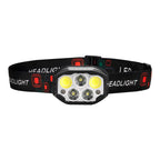 VEVOR 2 Pack Headlamps, Bright LED Rechargeable Headlight, Lightweight Head Flashlight with 12 Lighting Modes & Motion Sensor, Adjustable Headband, Head Lamps for Camping, Running, Hiking, Fishing