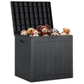 31 Gallon Resin Deck Box, Waterproof UV Resistant Outdoor Storage Box for Garden