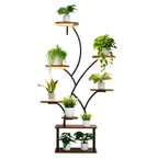 62 in Tall Indoor Plant Stand with Adjustable Grow Lights – 8-Tier Display Shelf