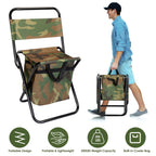 Portable Fishing & Camping Chair with Cooler Bag