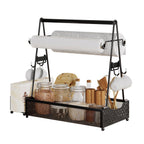Utensil Caddy Metal Grill Caddy with Paper Towel Holders Utensil Holder for Outdoor Picnic Barbecue Camping Grilling Tools Storage Organizer Barb — product image