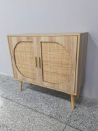 Buffet Cabinet with Storage with Modern Farmhouse Design - Black