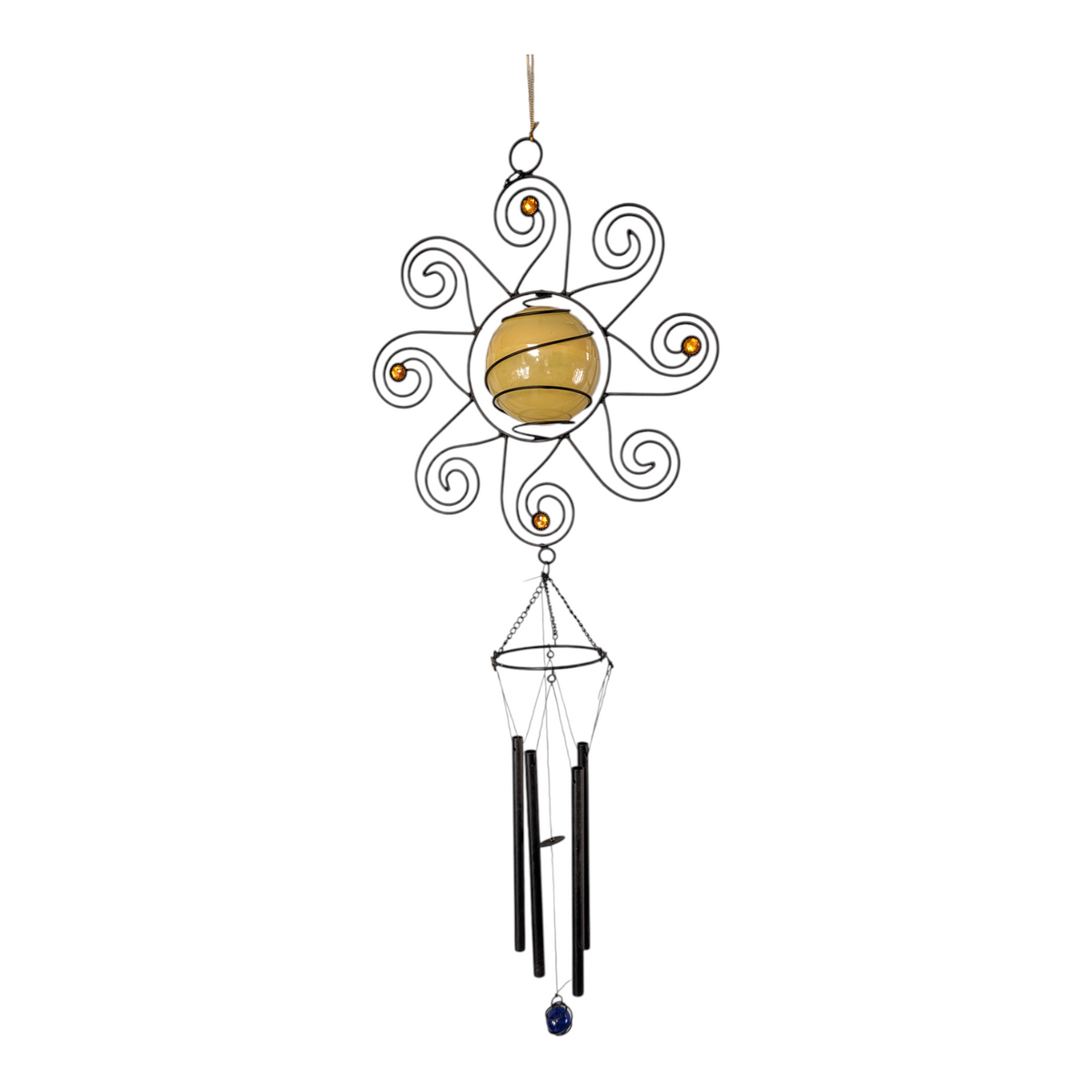 Solar LED Lighted Wind Chime - Sun — product image