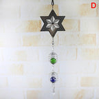 Elegant 3D Metal Hanging Wind Hanging Spinners Spiral Wind Chimes Wind Sculptures With Gazing Ball Spiral Tail Stainless Steel Spin Decor For Indoor Outdoor Spinner Wind Chime With Spiral Tail Ball Center Home Decor