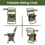 Portable Fishing & Camping Chair with Cooler Bag