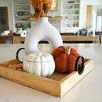 Fall Ceramic Pumpkin 16 oz: Rake, Pile, Leap! Candle — product photo 2