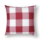 Farmhouse Plaid Striped Linen Cotton Pillow Covers Outdoor Plaid Square Pillow Cushion Case Cotton Linen Throw Pillow Covers Sofa Chair Decorative Cotton Cushions Cover Red Green Blue Pillowcase