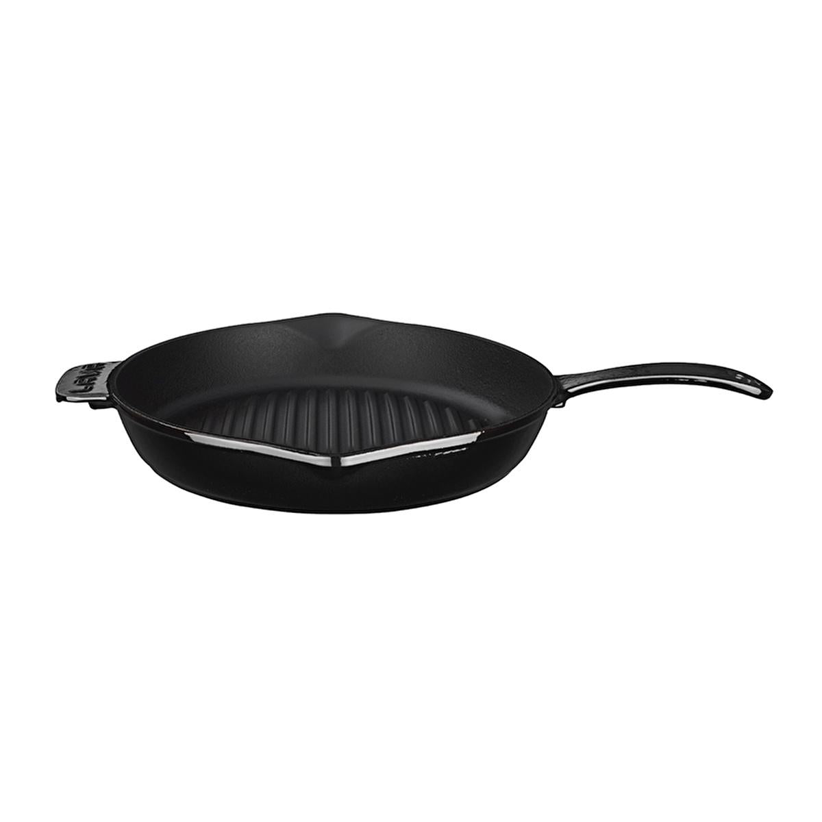 Lava Cast Iron Grill Pan - 28cm Round Enamel Coated Cookware for Stovetop & Oven Use — product image