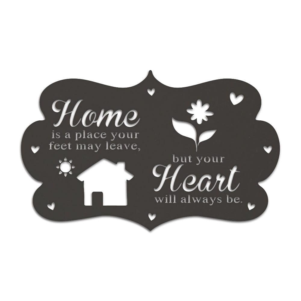 Garden Home & Heart Sign - Metal Sign