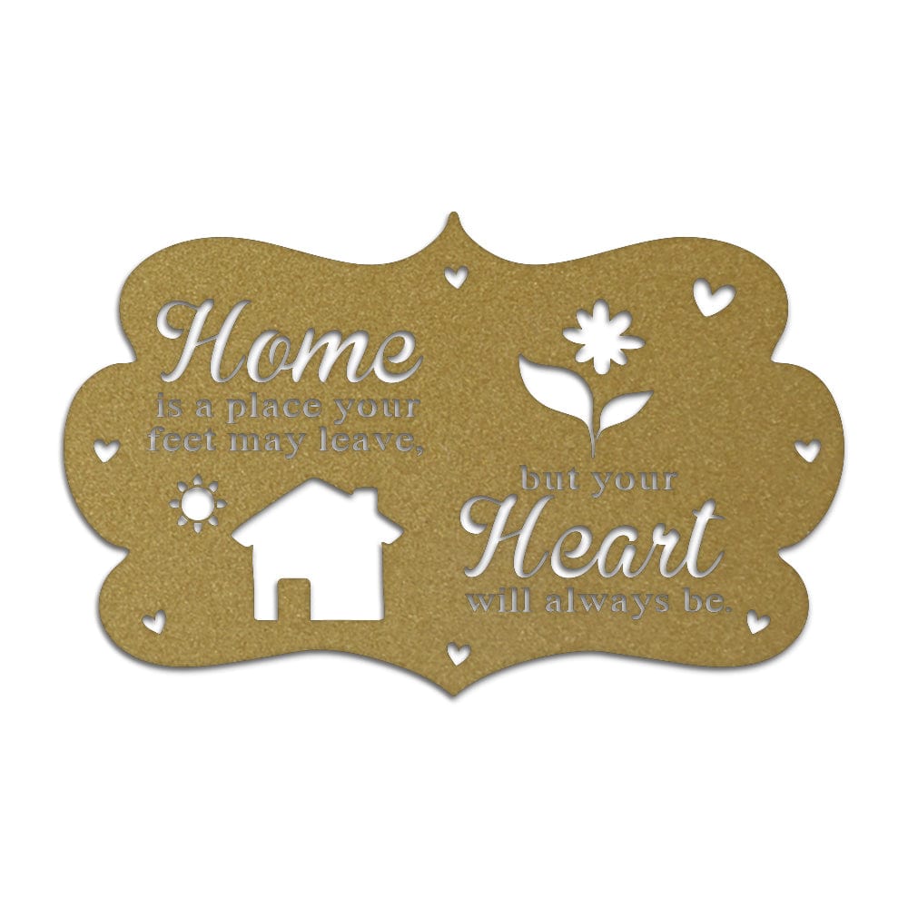 Garden Home & Heart Sign - Metal Sign